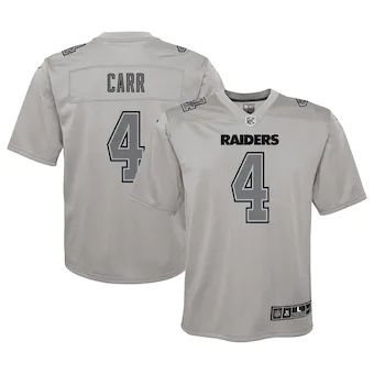 youth nike derek carr gray las vegas raiders atmosphere gam